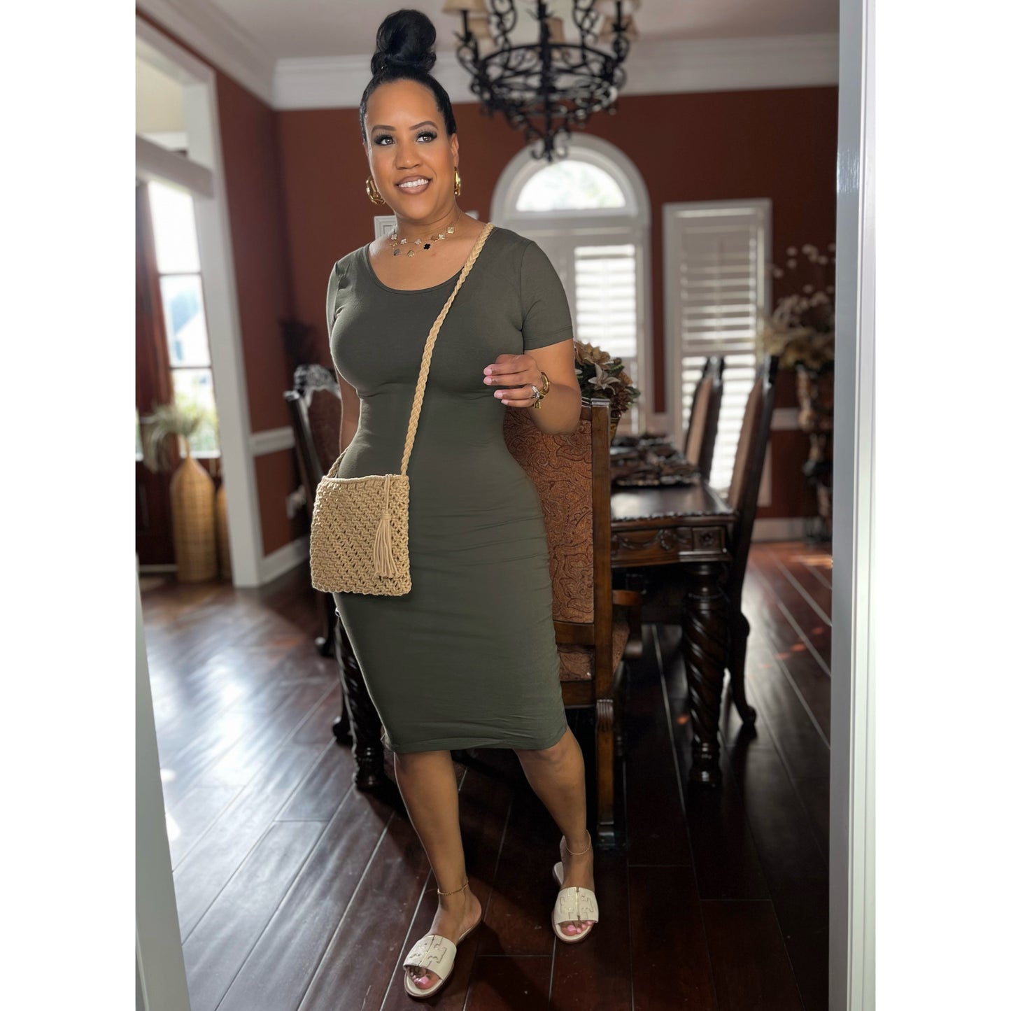 Summer Essentials Dress (dk olive)