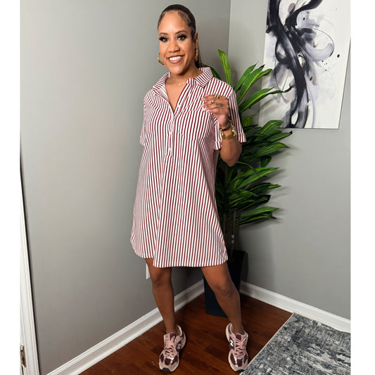 Stripe Life (burgundy)